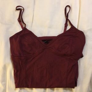 Burgundy size small Talula bustier tank top